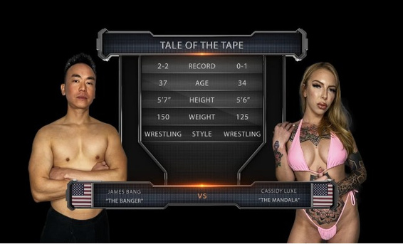 Твердый член азиатского борца побеждает киску красотки Кэссиди Люкс