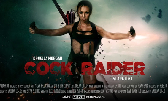 Лара Крофт скачет на члене неприятеля в порно пародии на Tomb Raider
