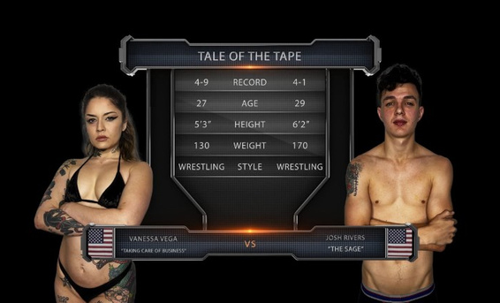 Ванесса Вега VS Джош Риверс: победитель трахает на полу проигравшую