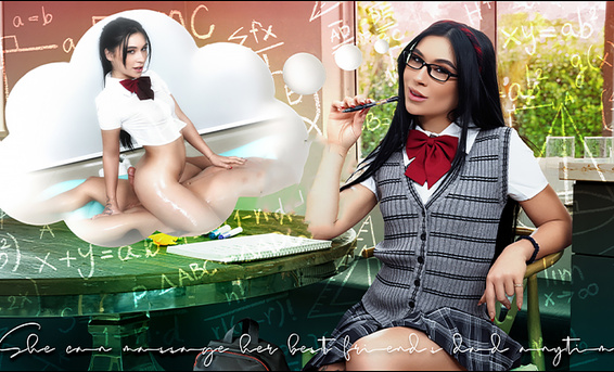 Мужик случайно кончил в киску подруги дочери Делайлы Даггер после массажа