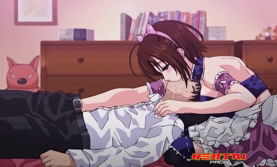 Грудастая служанка в хентай ХХХ мультике оказывает парню секс услуги