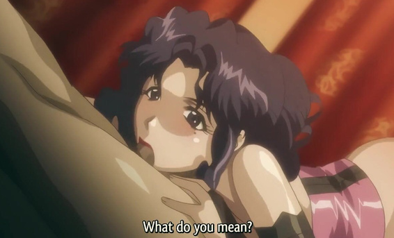 Сисястая любовница в аниме сосет член парня говорящего по телефону